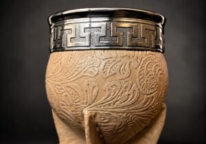 MATE IMPERIAL CON CUERO CROCO